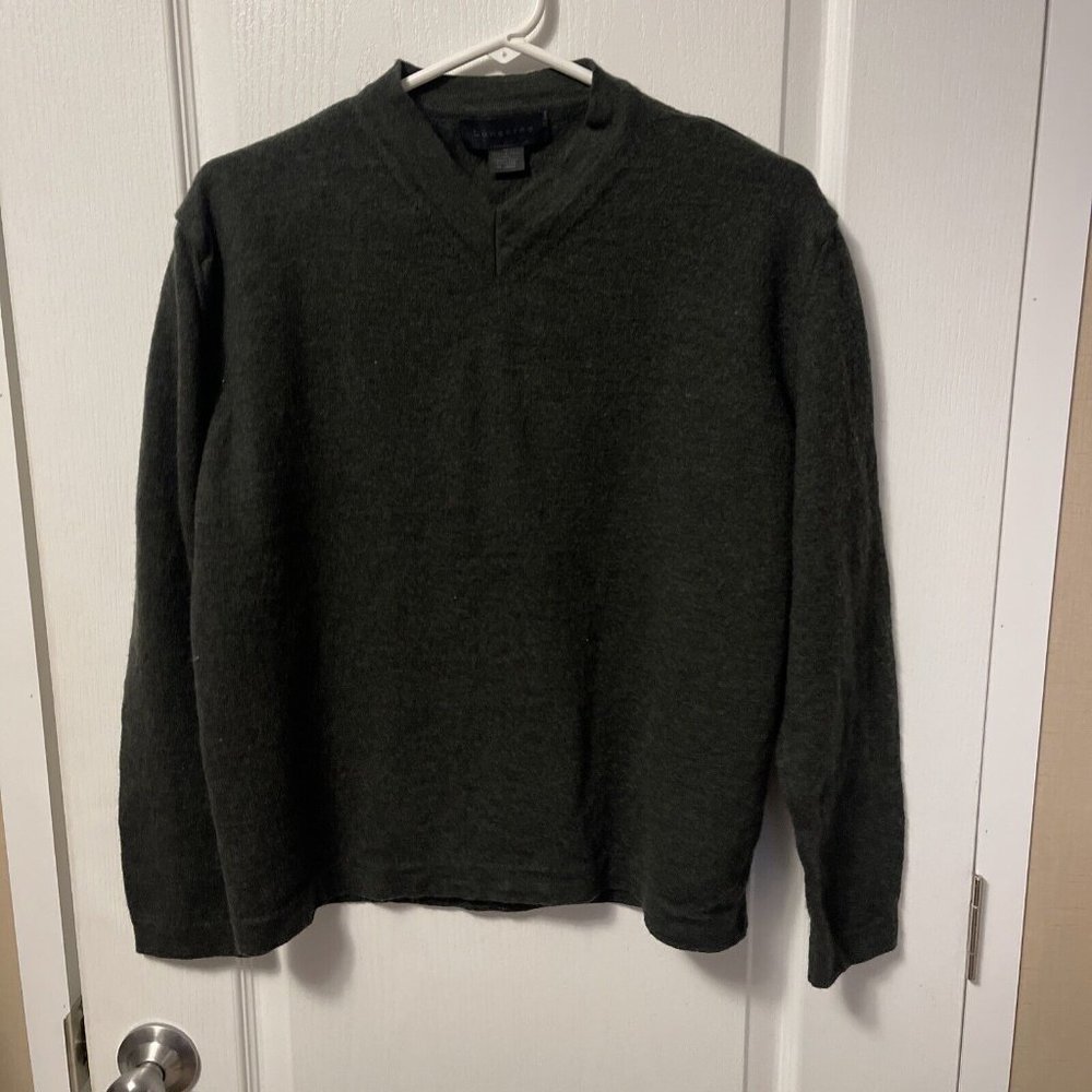 lungarno wool womens v neck long sleeve Size Xl